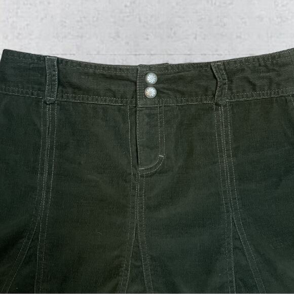 Athleta Whenever Corduroy Skirts Dark Green Size 2 Academia Preppy School Girl - Picture 3 of 11